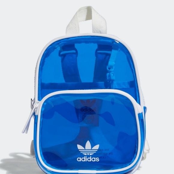 clear blue backpack